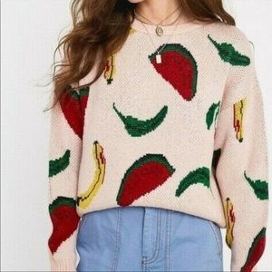Urban Outfitters Pink Fruit Sweater